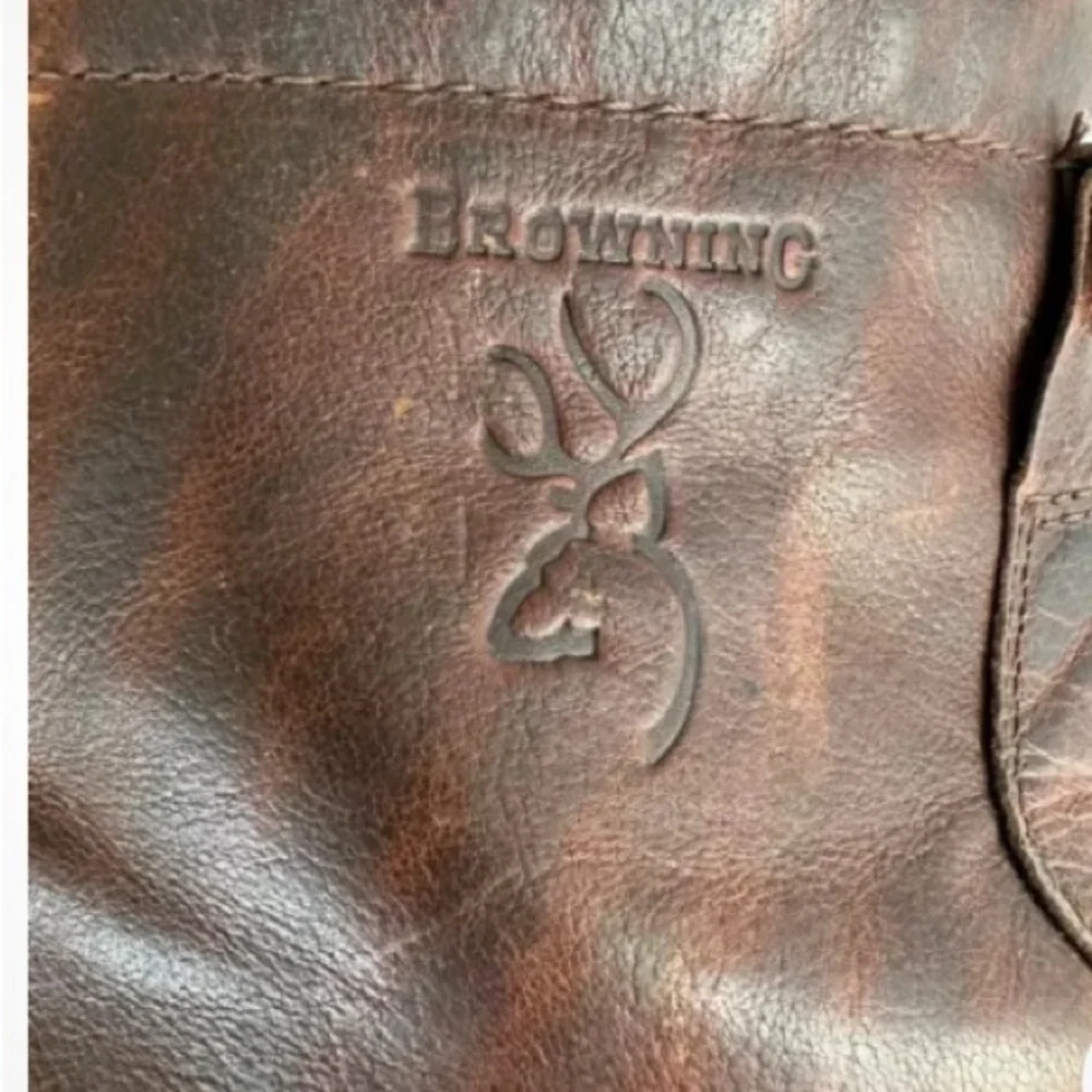 Vintage Rare USA Browning Moc Toe Safety Hunting Work Boots Size 10.5